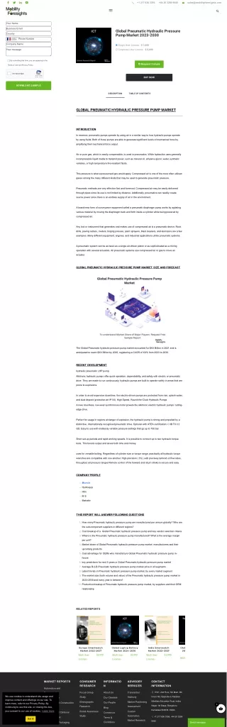 mobilityforesights_com Pneumatic Hydraulic Pressure Pump Market
