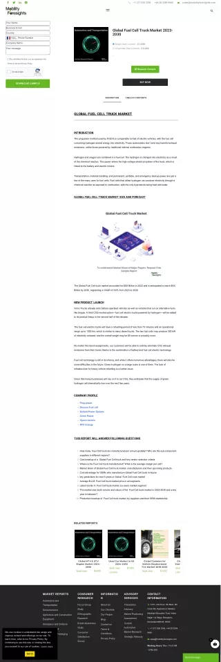 mobilityforesights_com Fuel Cell Truck Market