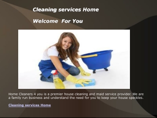 Cleaning services Home