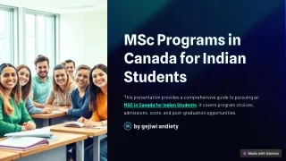 A Pursuing an MSc in Canada for Indian Students
