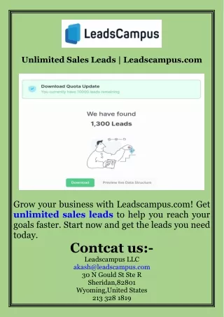 Unlimited Sales Leads  Leadscampus.com