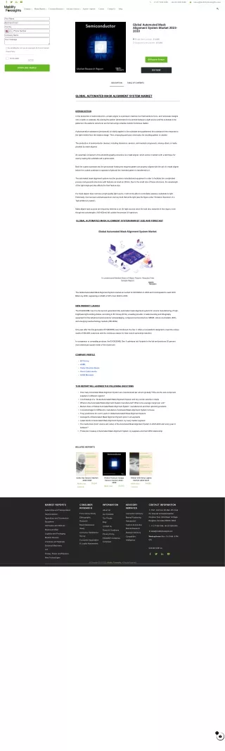 Global Automated Mask Alignment System Market size  2023-2030