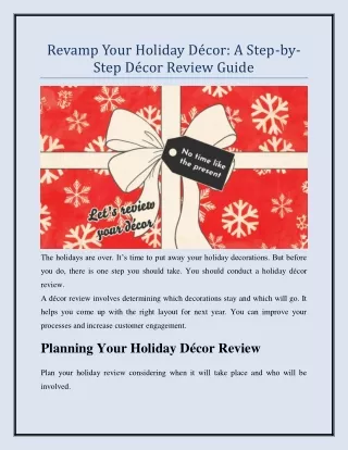 Revamp Your Holiday Décor - A Step-by-Step Décor Review Guide