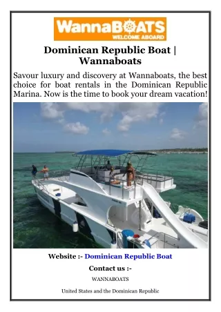 Dominican Republic Boat  Wannaboats