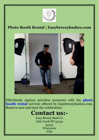 Photo Booth Rental  Easybreezybashco.com