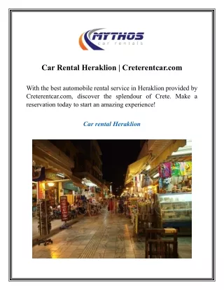 Car Rental Heraklion  Creterentcar.com