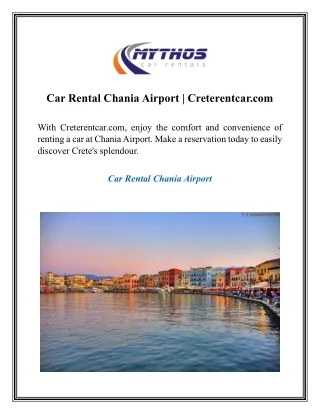 Car Rental Chania Airport  Creterentcar.com