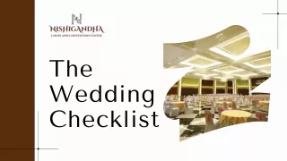 The wedding checklist (PPT)