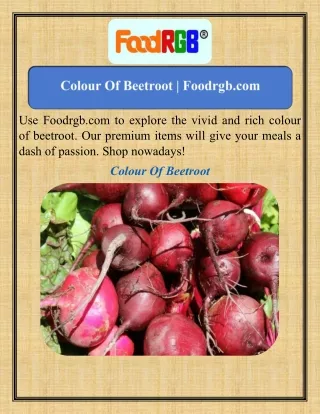 Colour Of Beetroot   Foodrgb.com