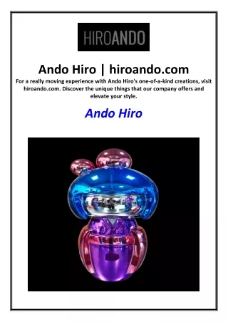 Ando Hiro | hiroando.com