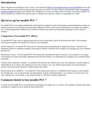 Meuble PLV : comment faciliter la prise de décision chez vos clients ?