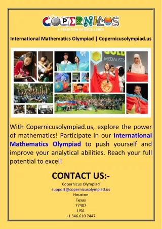 International Mathematics Olympiad  Copernicusolympiad.us