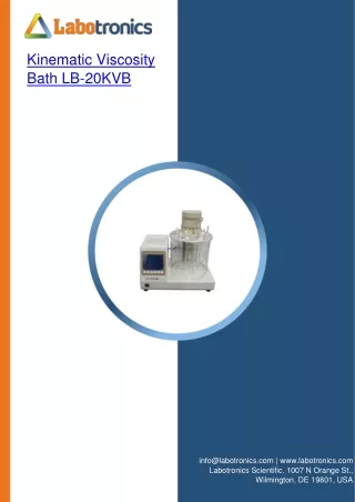 Kinematic Viscosity Bath LB-20KVB