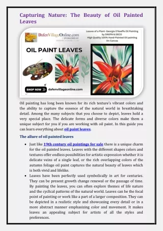 oil paint leaves