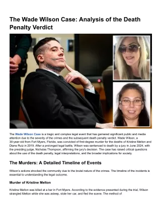 The Wade Wilson Case_ Analysis of the Death Penalty Verdict