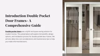 Introduction Double Pocket Door Frames