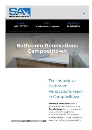 Bathroom Renovations Campbelltown