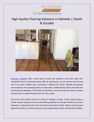 flooring in adelaide