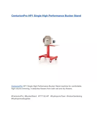 CenturionPro HP1 Single High Performance Bucker Stand