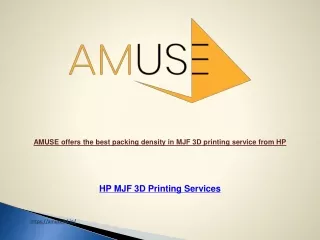 AMUSE offers the best packing density in MJF 3D printing service from HP