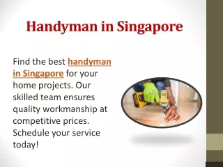 Handyman in Singapore