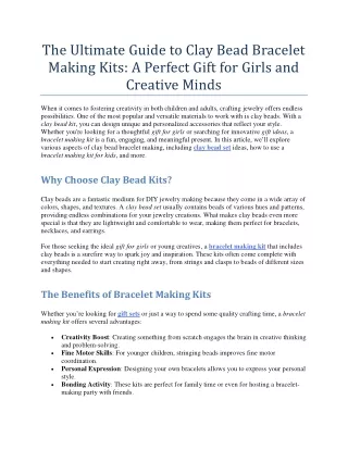 The Ultimate Guide to Clay Bead Bracelet Making Kits