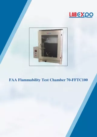 FAA Flammability Test Chamber