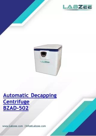 Automatic Decapping Centrifuge BZAD-502