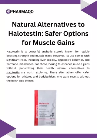 Natural Alternatives to Halotestin Safer Options for Muscle Gains
