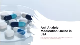 Anti Anxiety Medication Online in USA