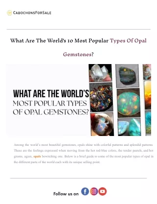 What Are The World's 10 Most Popular Types Of Opal Gemstones_.docx