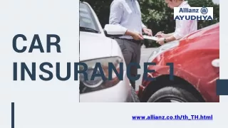 ประกันรถยนต์ 1 | Allianz Ayudhya Assurance Public Co. Ltd