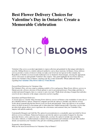 Valentine's Day flowers | Tonic Blooms