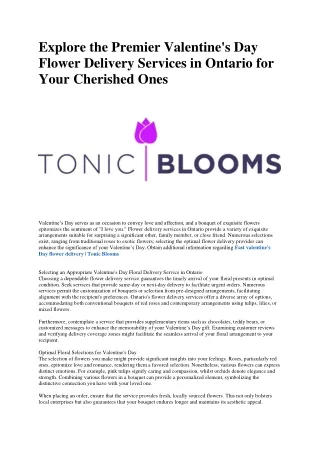 Valentine's Day flower delivery | Tonic Blooms