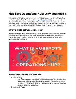 HubSpot Operations Hub_ Why you need it