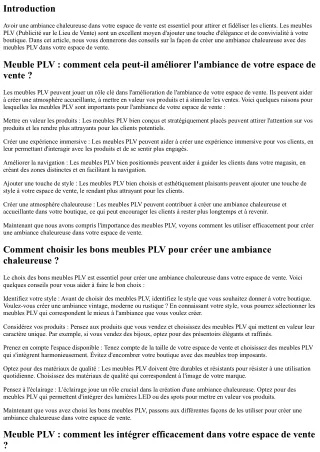 Meuble PLV : comment créer une ambiance chaleureuse dans votre espace de vente ?