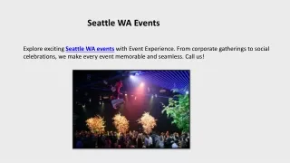 Seattle WA Events