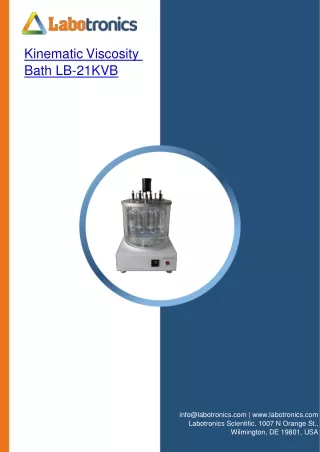 Kinematic Viscosity Bath LB-21