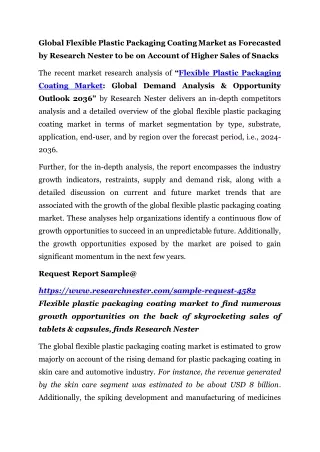 Flexible Plastic Packaging Coating Market