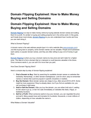 Domain Flipping Explained: How to Make Money Buying and Selling Domains