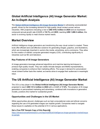 Global Artificial Intelligence (AI) Image Generator Market_ An In-Depth Analysis