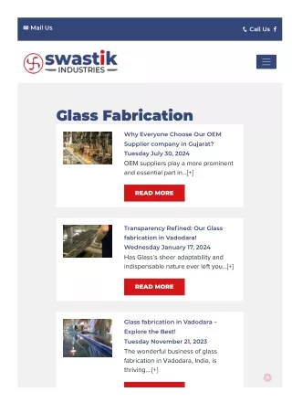 Glass fabrication in Vadodara