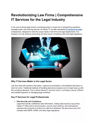 Revolutionizing Law Firms _ Comprehensive IT Services for the Legal Industry