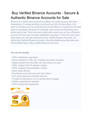 _Buy Verified Binance Accounts - Secure & Authentic Binance Accounts for Sale