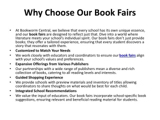 Why Choose Our Book Fairs