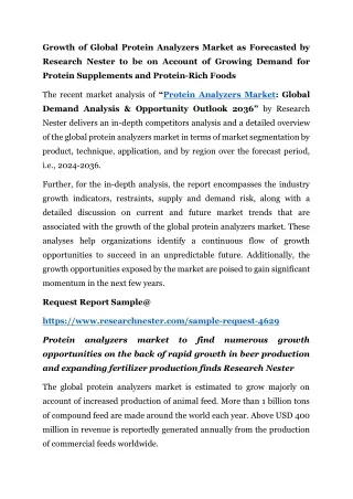 Protein Analyzers Market