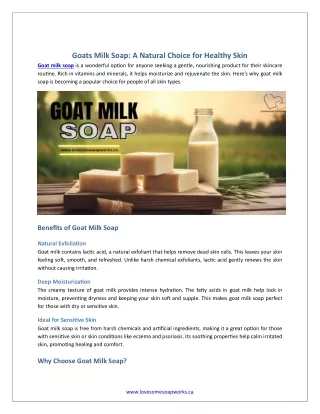 Goats Milk Soap