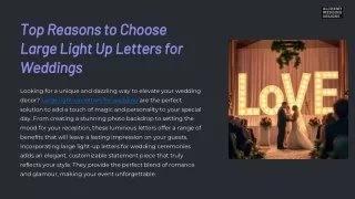 Top Reasons to Choose Large Light Up Letters for Weddings