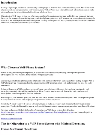 Tips for Migrating to a VoIP Phone System with Minimal Downtime