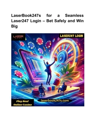 LaserBook247s for a Seamless Laser247 Login – Bet Safely and Win Big